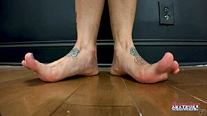 i watch brunette cutie sabrina masturbate then suck cock for interracial facial jizz