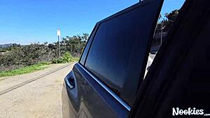 Nichole Saphir and Savvy Suxx in hardcore outdoor threesome