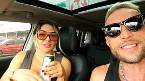 Fucked hotties ass outdoors on road