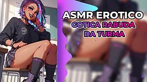 Gothic Colleague Whispers Forbidden Desires In Erotic ASMR Roleplay!