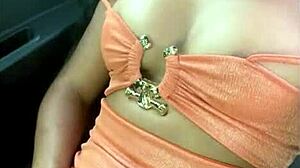 Amateur Latina Flashes Tits And Masturbates With Dildo In Real Taxi Ride