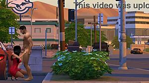 Bella Goth Performs Public Blowjob In Outdoor Sims 4 Setting