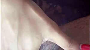 Ebony Beauty's Homemade Masturbation Session with Natural Tits