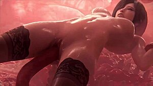 Resident Evil girl rips clothes dancing!