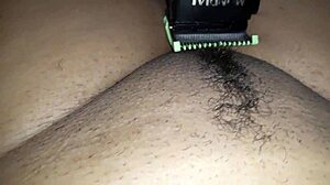 brazilian latina shaves her pussy, begs to be eaten, convinces husband for couple masturbation.