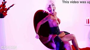 Hey, that elegant big-tits blonde really enjoys those fast hard cock thrusts, doesn't she?