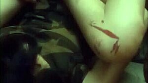 i'm on my back takin that big cock in my pussey, ohh