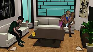 i corlan plays unexpected party with z clover, her hairy pussy gets cumshot