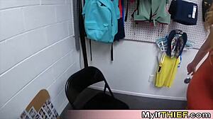 i caught the beautiful blonde milf shoplifting and now shes getting rough fucked hard