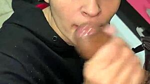 Lovely wife sucks sailor cock till cum drop.