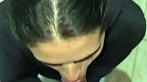 Lovely wife sucks sailor cock till cum drop.