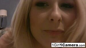 Sexy Natalie Norton engages in solo masturbation, showing her pussy and tits in close-up