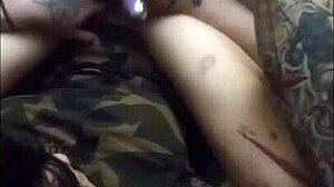 i'm on my back takin that big cock in my pussey, ohh