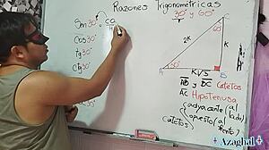 asian teacher teaches nerd student sexual trigonometry in bedroom