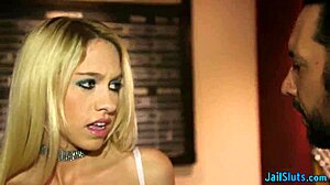 Blonde teen 18+ delinquent GETS POUNDED by cop and swallows cum.