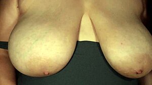 Amateur Sucks and Massages Big Natural Puffy Nipples Close-Up