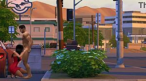 Bella Goth Performs Public Blowjob In Outdoor Sims 4 Setting