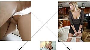 Hey, watch Maya Bijou flash tits and suck stepbro for a ride!