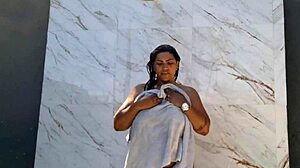 After creampie, she showered naked in backyard for neighbors! 😜