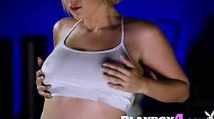 sexy milf chicks rip clothes to expose big tits and pussy in close-up.