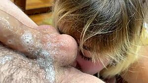 On holiday with stepcousin in the same room, rough fucking and gagging ensues.