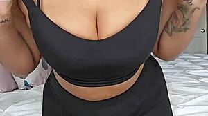 Petite Asian teen hops on massage table for hardcore pussy riding and fucking on desk with big cock client.