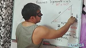 asian teacher teaches nerd student sexual trigonometry in bedroom