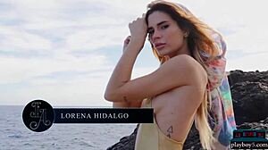 Watch Lorena Hidalgo rip clothes for outdoor striptease?