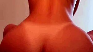 Skinny Babe In Gray Beanie Rides And Spreads For Roommate In Cowgirl Position