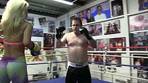 Blonde bombshell dominates mixed boxing