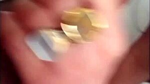 Sucking the black guy's big tits deliciously.