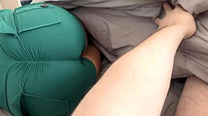 Sharing a bed with my athletic step sister, her tight shaved pussy riding.