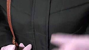 she came in transparent leggings and thong