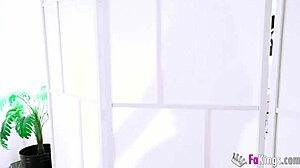 guess whats behind the screen: a big cock for great maria wars in cowgirl riding