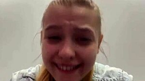 hey, watch me finger and creampie my shaved natural tits pussy squirting in public...