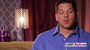 husband tastes wife's pussy before swinger party