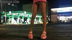 exhibit of guarrita in putifalda showing off her bragas in crossdressing style