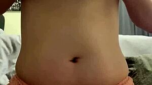 Amateur Stuffing Panties in Pussy