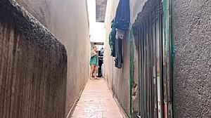 Naughty Wife Naked At Door Fucks Water Guy.