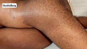 Does this big booty ebony cream on black cock in doggystyle?