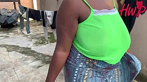 In 4K, the African horny landlady and big cock tenant explore spooning and doggystyle, screaming in missionary orgasms.