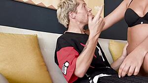 Hot Latina amateur with big ass dominates with fierce blowjob and cowgirl riding!