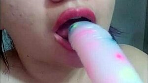 Beautiful Young Girl Teaches Lip Techniques.