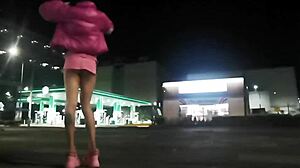 exhibit of guarrita in putifalda showing off her bragas in crossdressing style