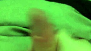 she's naked and sensually masturbating with her monster cock, feeling every inch in her homemade session