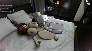 Having a great time with this bent-over prostitute in doggystyle 😏