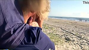 milf surprises me with public handjob in front of everyone