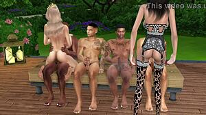 Cinderella and Rachael Tease with Monster BBC Gangbang Action.