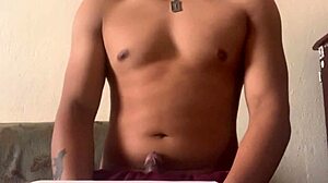 maluma does homework with cock out in athletic chubby solo