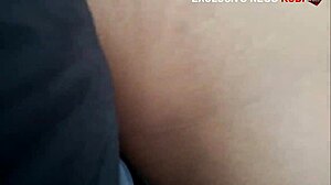 Wife fucked by big black cock outdoors, husband unaware in cuckold humiliation.